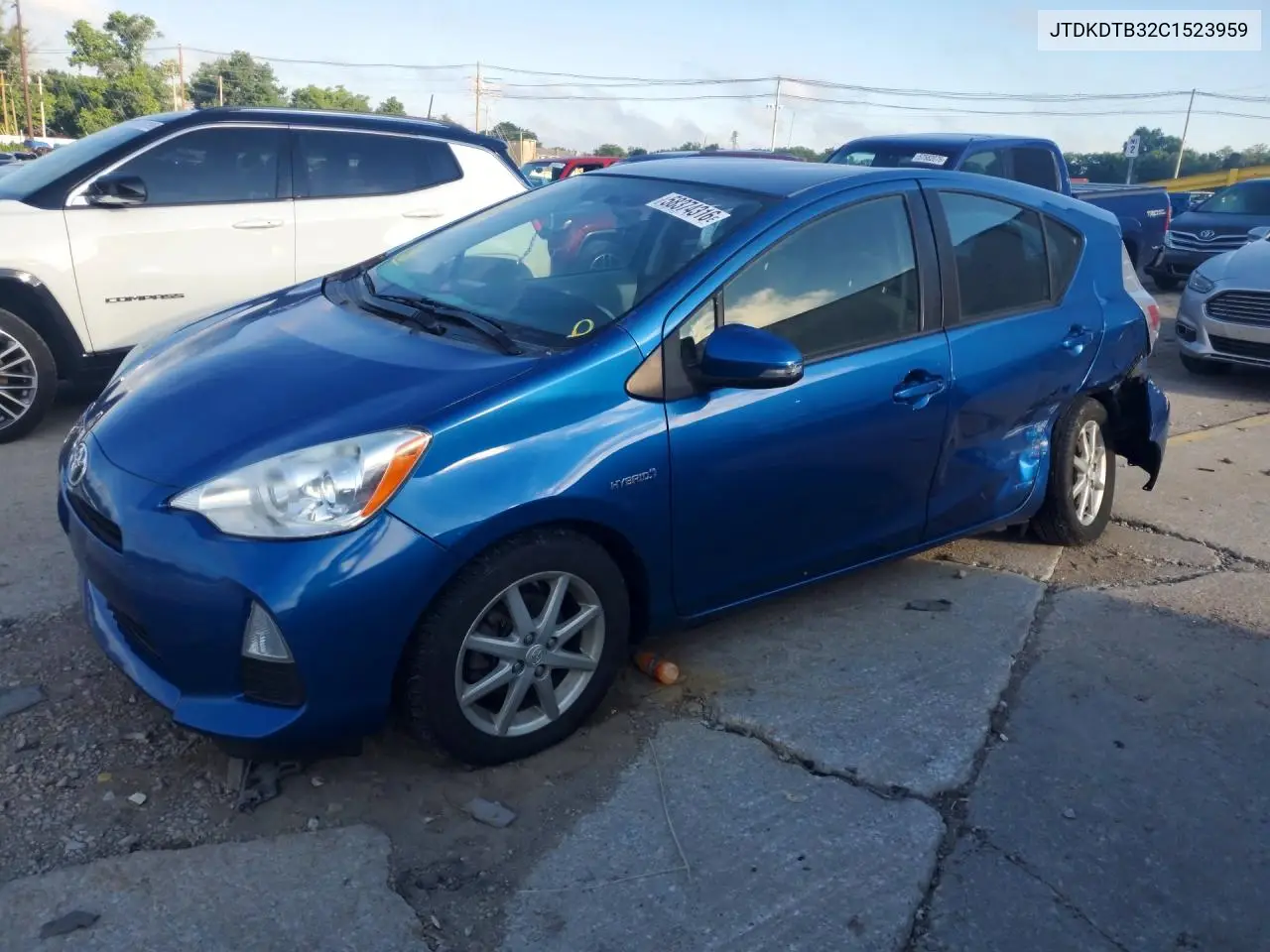 2012 Toyota Prius C Three VIN: JTDKDTB32C1523959 Lot: 58374316