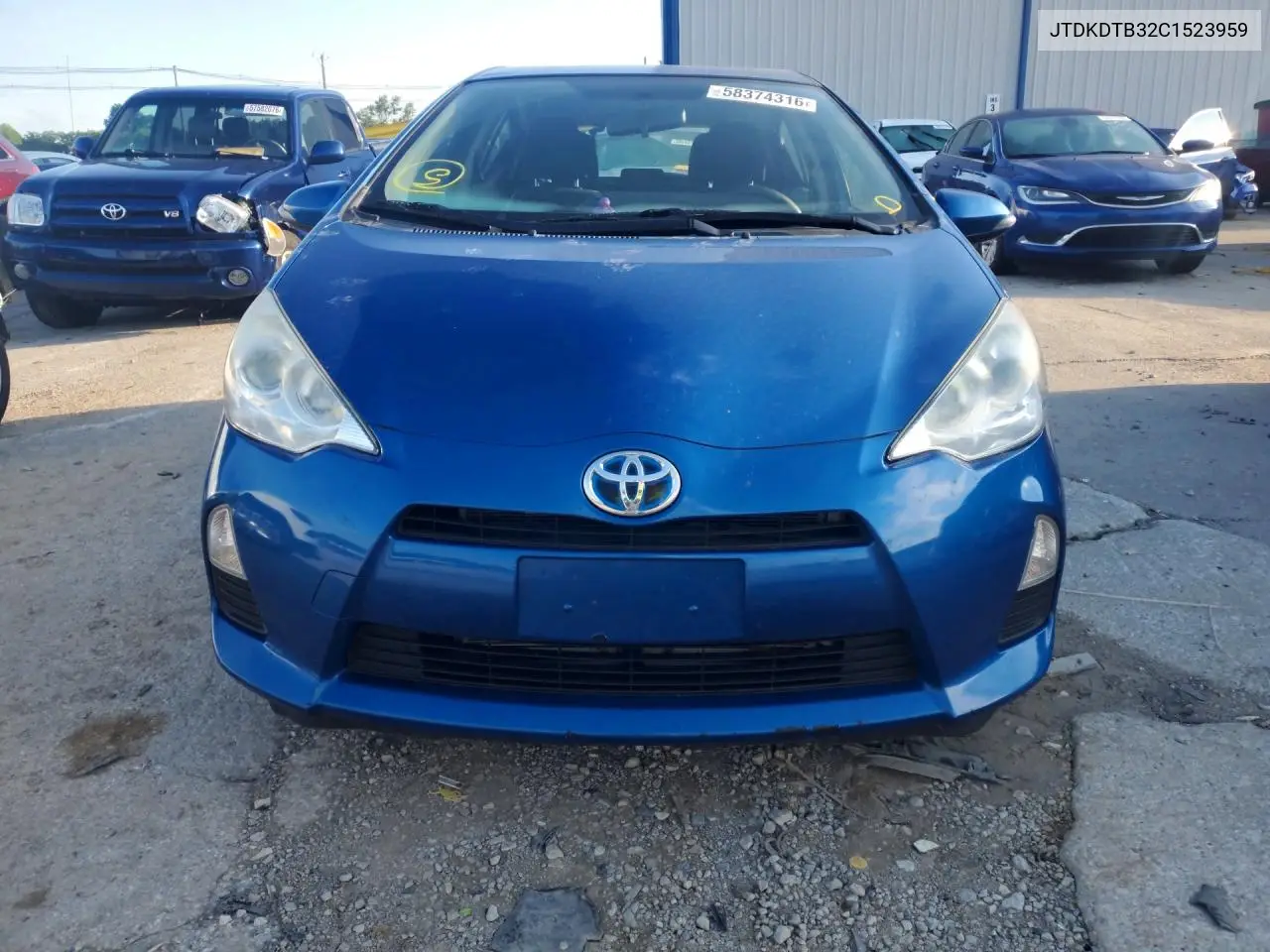 2012 Toyota Prius C Three VIN: JTDKDTB32C1523959 Lot: 58374316