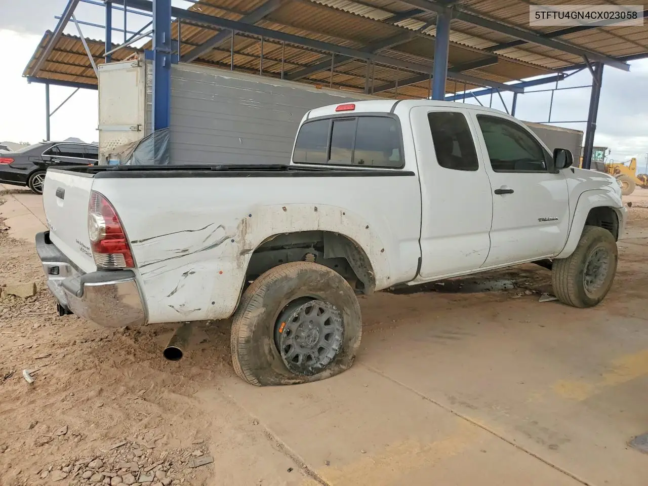 2012 Toyota Tacoma Prerunner Access Cab VIN: 5TFTU4GN4CX023058 Lot: 58510926