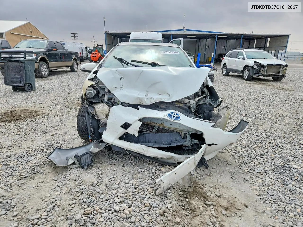 2012 Toyota Prius C Two VIN: JTDKDTB37C1012067 Lot: 58512726