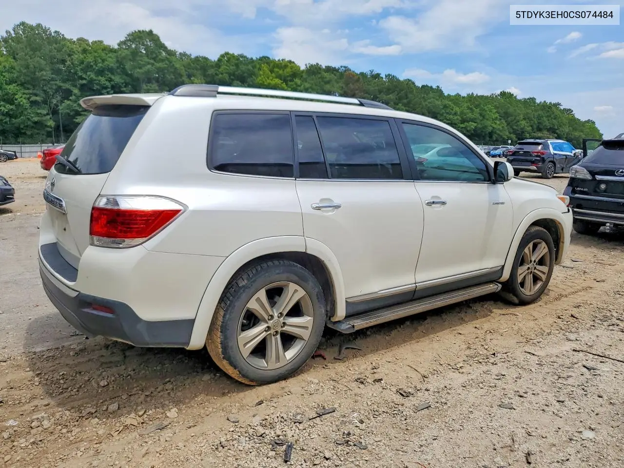 2012 Toyota Highlander Limited VIN: 5TDYK3EH0CS074484 Lot: 58580286