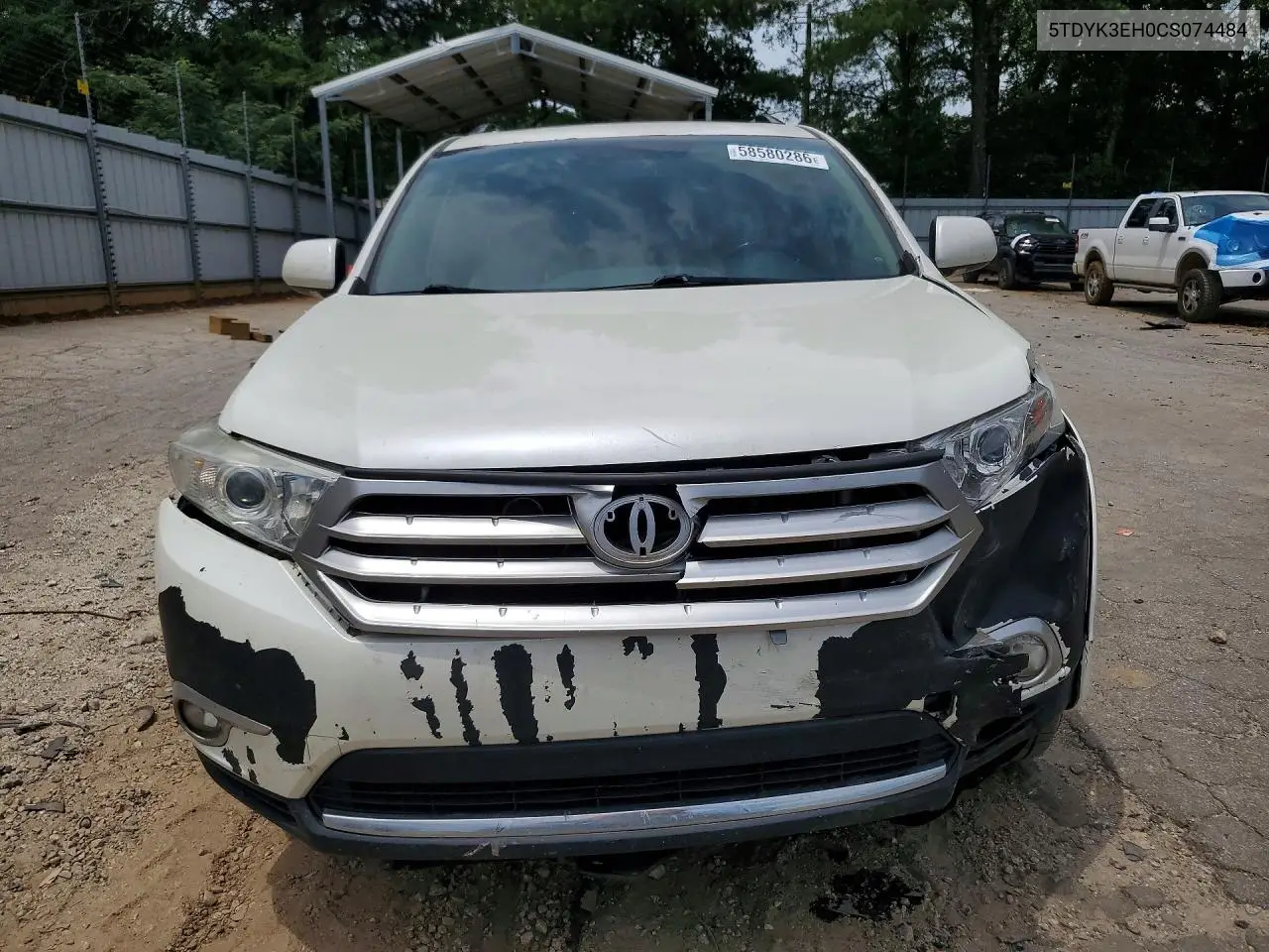 2012 Toyota Highlander Limited VIN: 5TDYK3EH0CS074484 Lot: 58580286