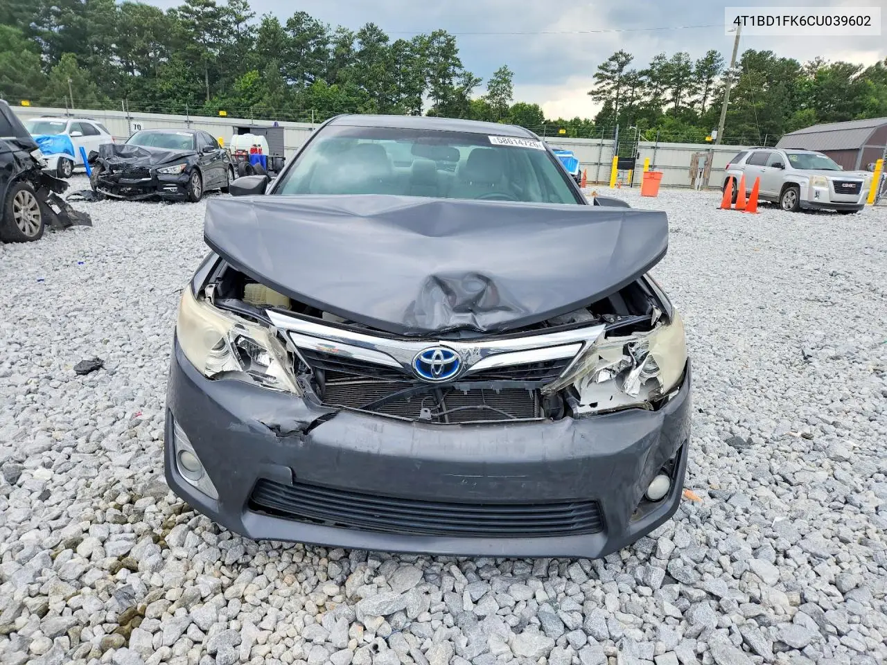 2012 Toyota Camry Hybrid Xle VIN: 4T1BD1FK6CU039602 Lot: 58614726