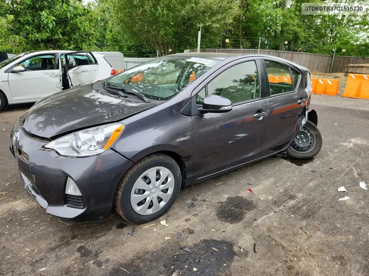 2012 Toyota Prius C Two VIN: JTDKDTB37C1515730 Lot: 58789736
