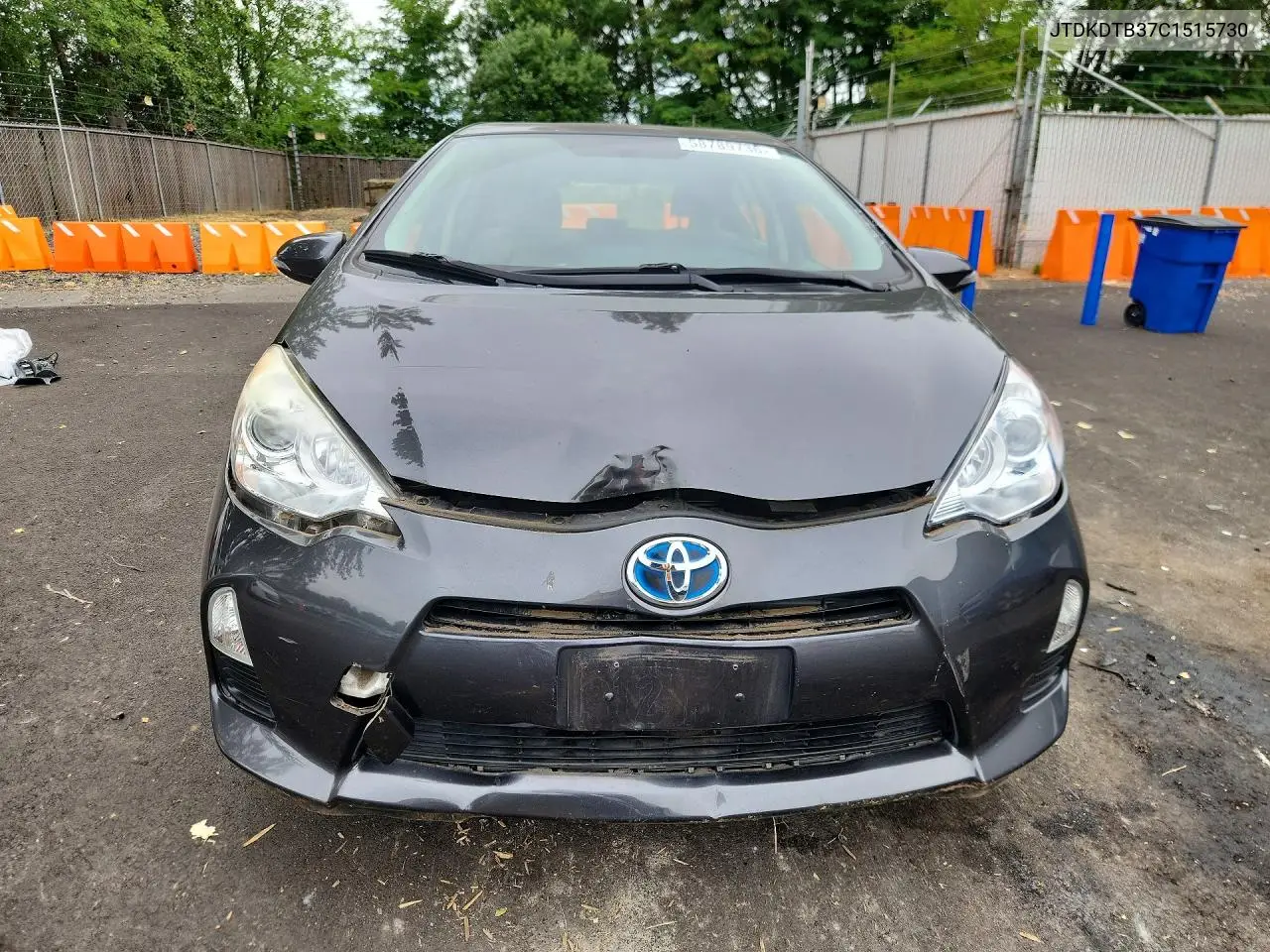 2012 Toyota Prius C Two VIN: JTDKDTB37C1515730 Lot: 58789736