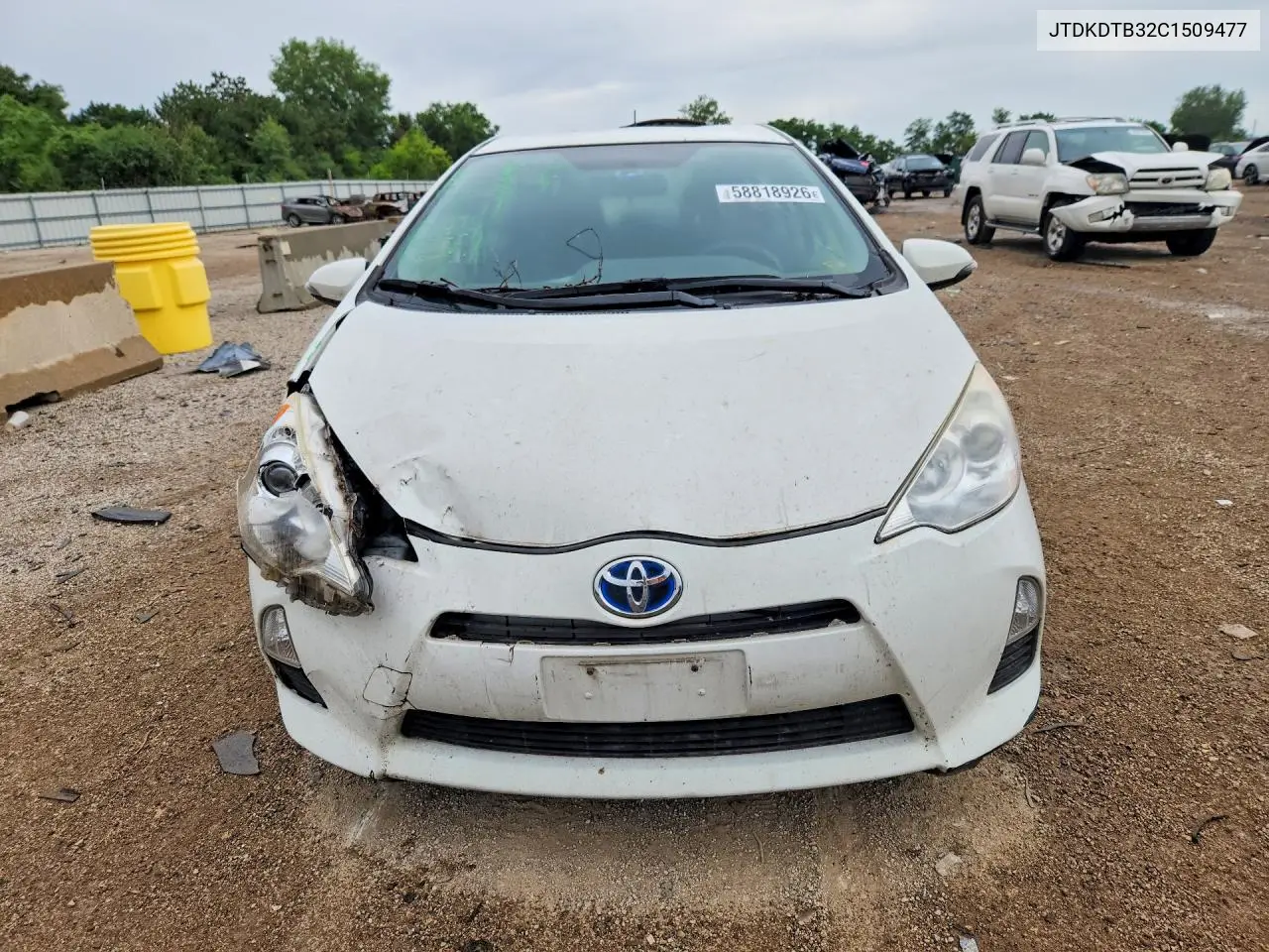 2012 Toyota Prius C Three VIN: JTDKDTB32C1509477 Lot: 58818926