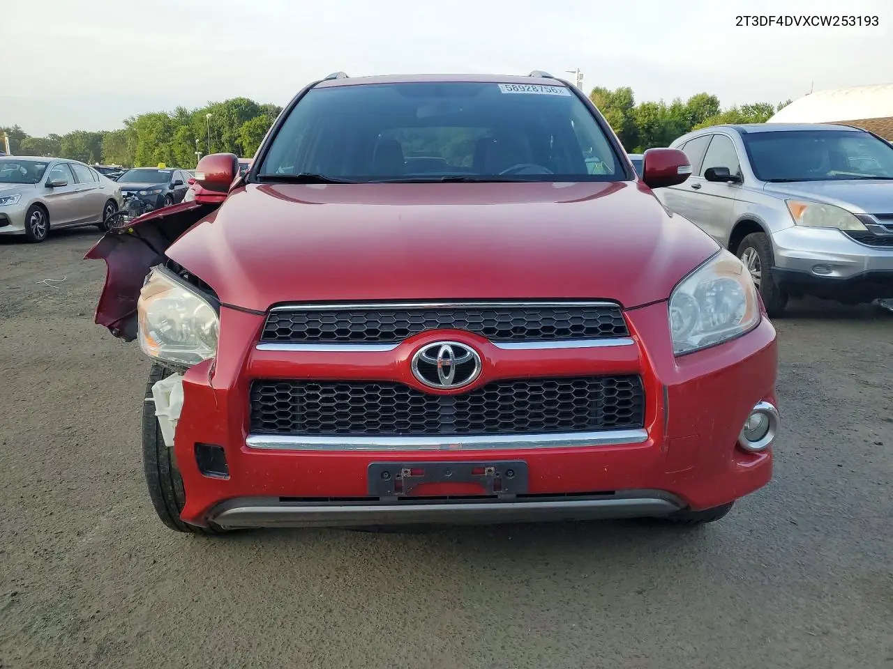 2012 Toyota Rav4 Limited VIN: 2T3DF4DVXCW253193 Lot: 58928756