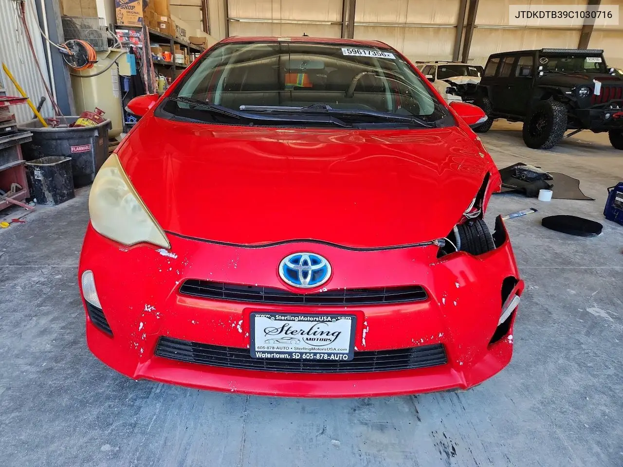 2012 Toyota Prius C Two VIN: JTDKDTB39C1030716 Lot: 59617356