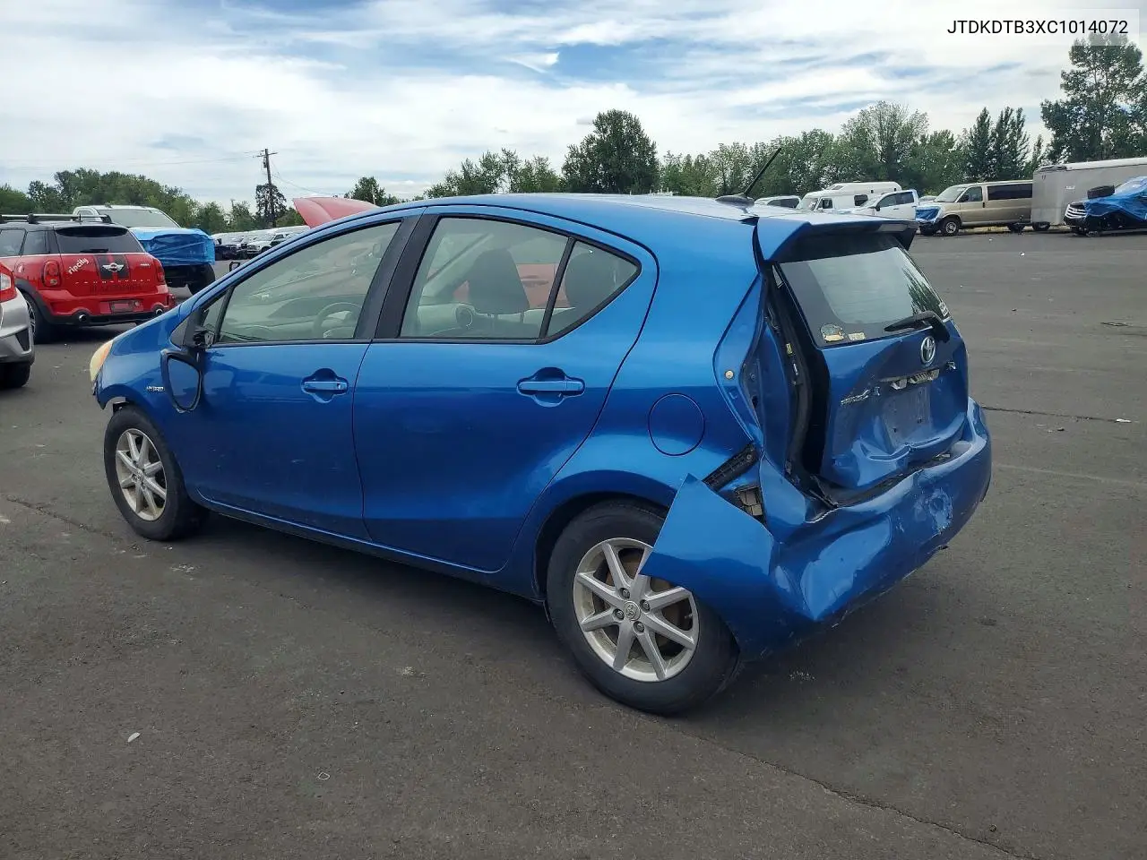2012 Toyota Prius C Three VIN: JTDKDTB3XC1014072 Lot: 59725086