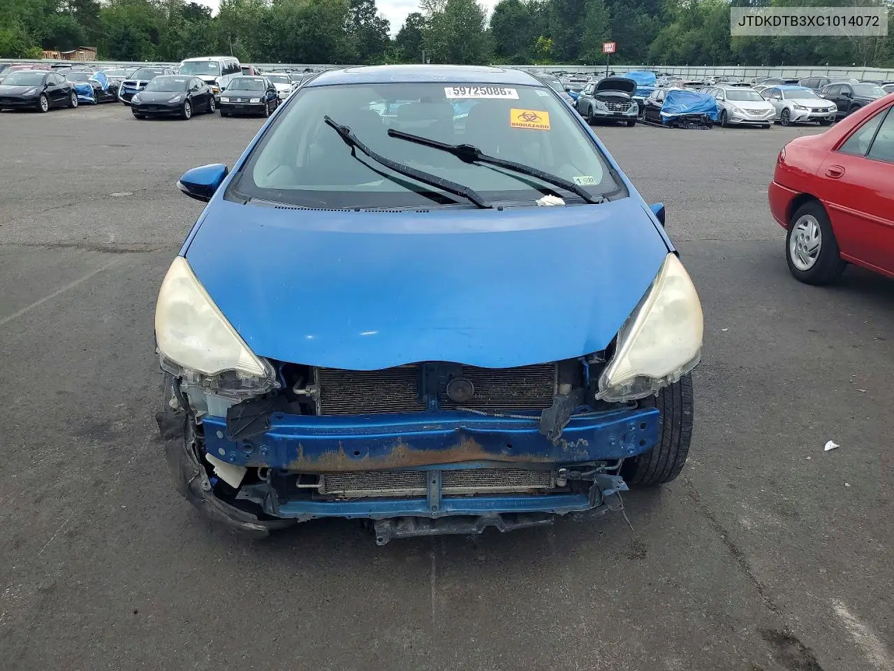 2012 Toyota Prius C Three VIN: JTDKDTB3XC1014072 Lot: 59725086