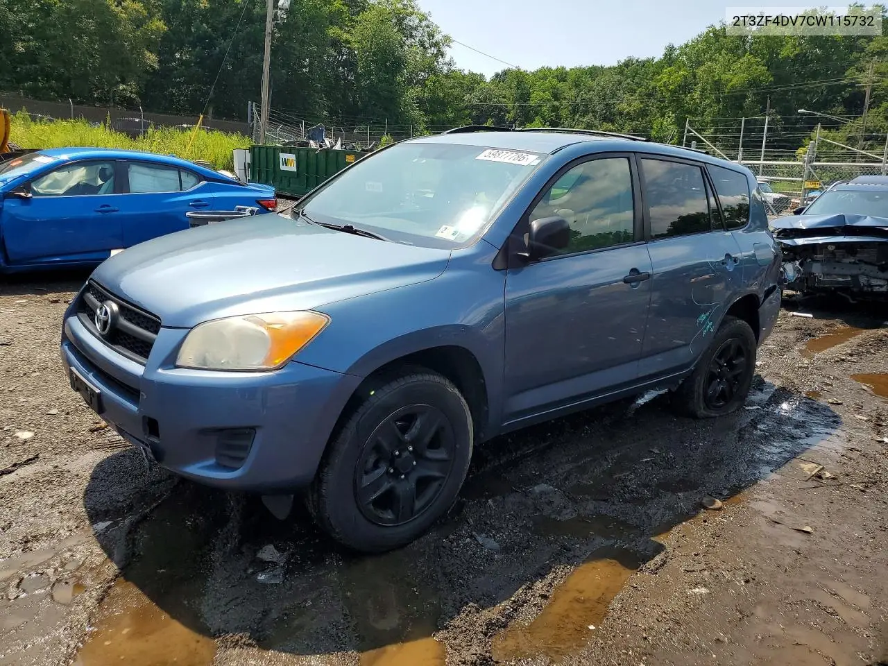 2012 Toyota Rav4 Base VIN: 2T3ZF4DV7CW115732 Lot: 59877786