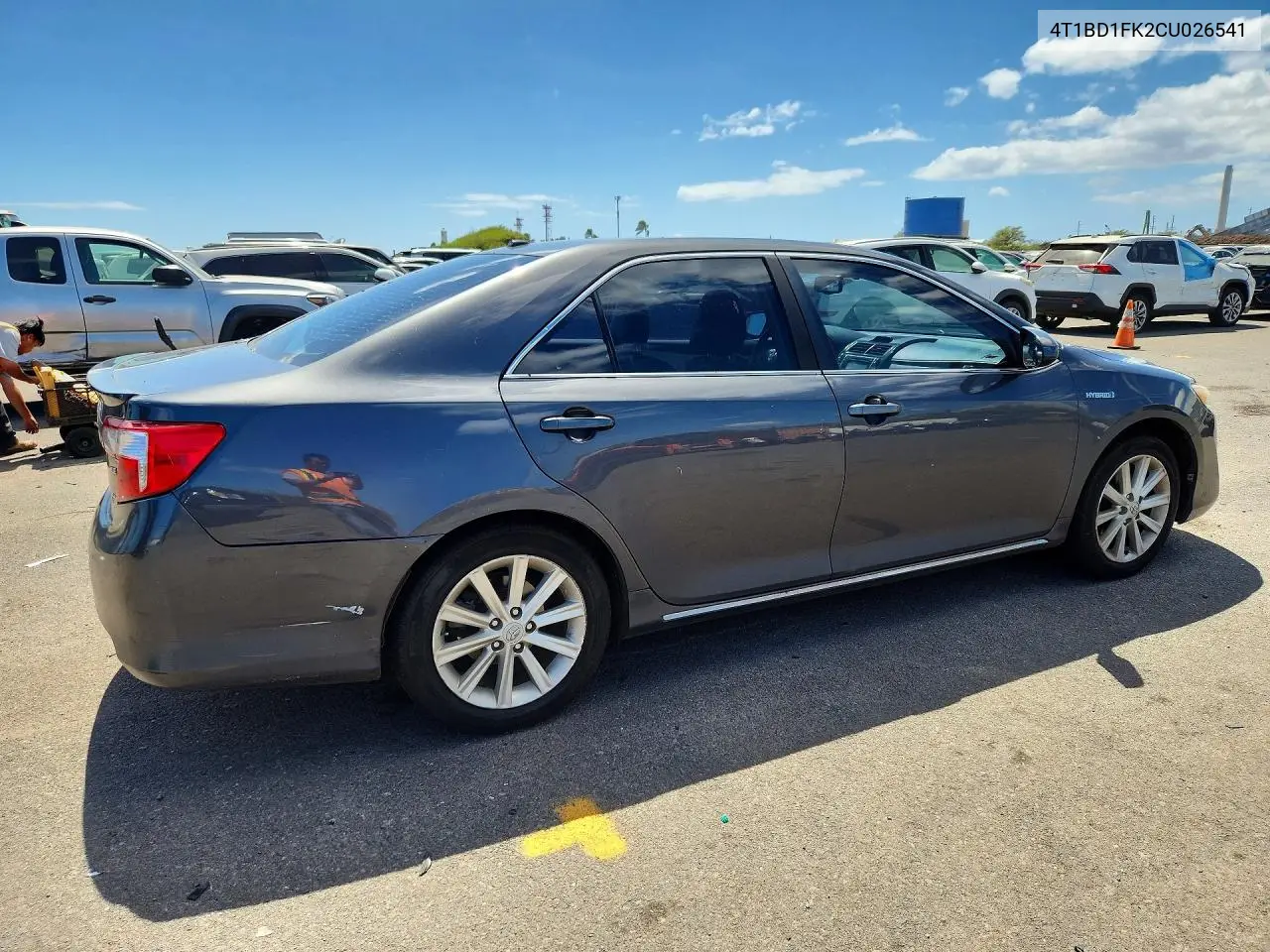 2012 Toyota Camry Hybrid Xle VIN: 4T1BD1FK2CU026541 Lot: 59917386
