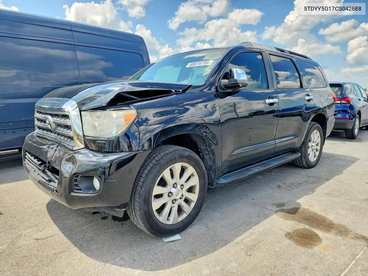 2012 Toyota Sequoia Platinum VIN: 5TDYY5G17CS042688 Lot: 60078736