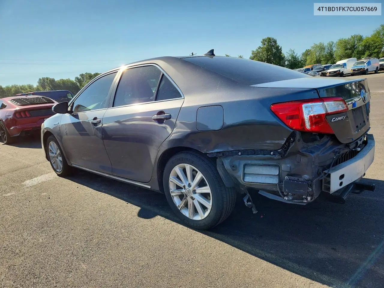 2012 Toyota Camry Hybrid Xle VIN: 4T1BD1FK7CU057669 Lot: 60591276