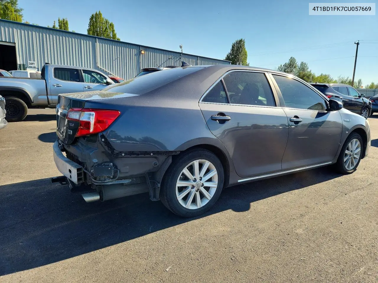2012 Toyota Camry Hybrid Xle VIN: 4T1BD1FK7CU057669 Lot: 60591276