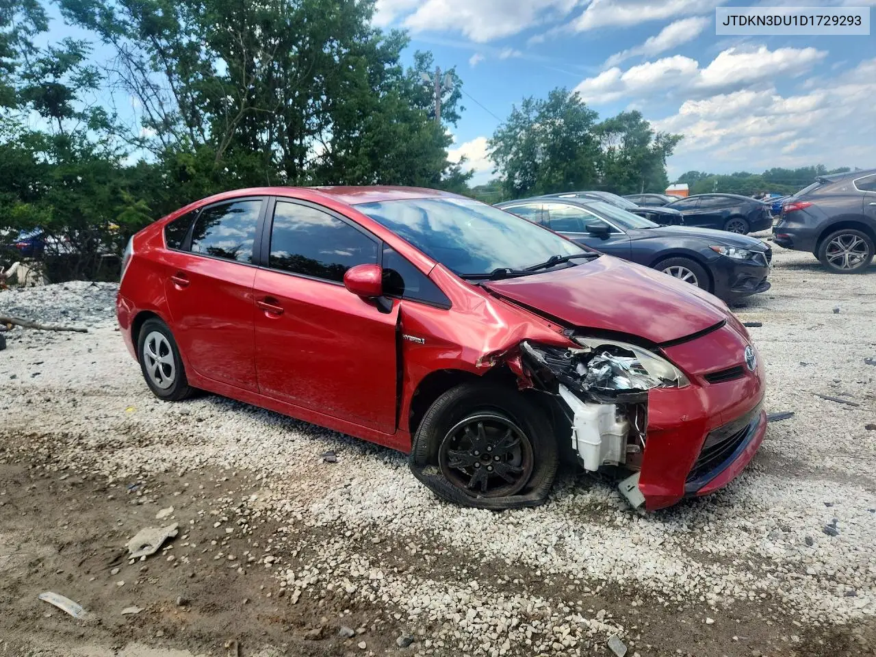 2013 Toyota Prius Two VIN: JTDKN3DU1D1729293 Lot: 56739226