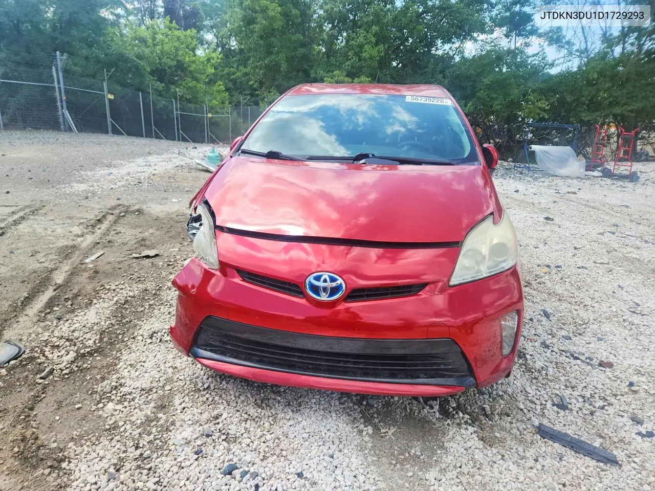 2013 Toyota Prius Two VIN: JTDKN3DU1D1729293 Lot: 56739226