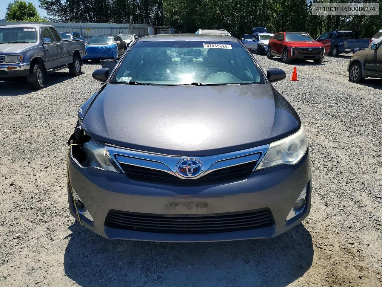 2013 Toyota Camry Hybrid Xle VIN: 4T1BD1FK6DU086274 Lot: 57089526