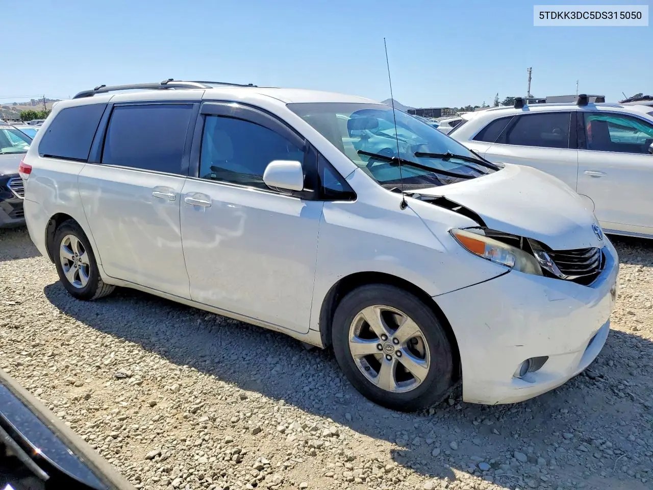 2013 Toyota Sienna Le VIN: 5TDKK3DC5DS315050 Lot: 57181386