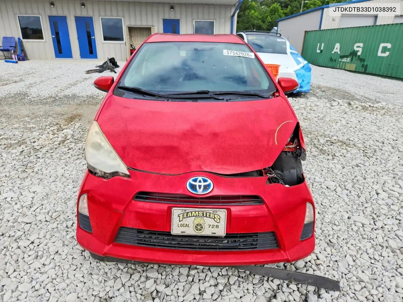 2013 Toyota Prius C VIN: JTDKDTB33D1038392 Lot: 57542926