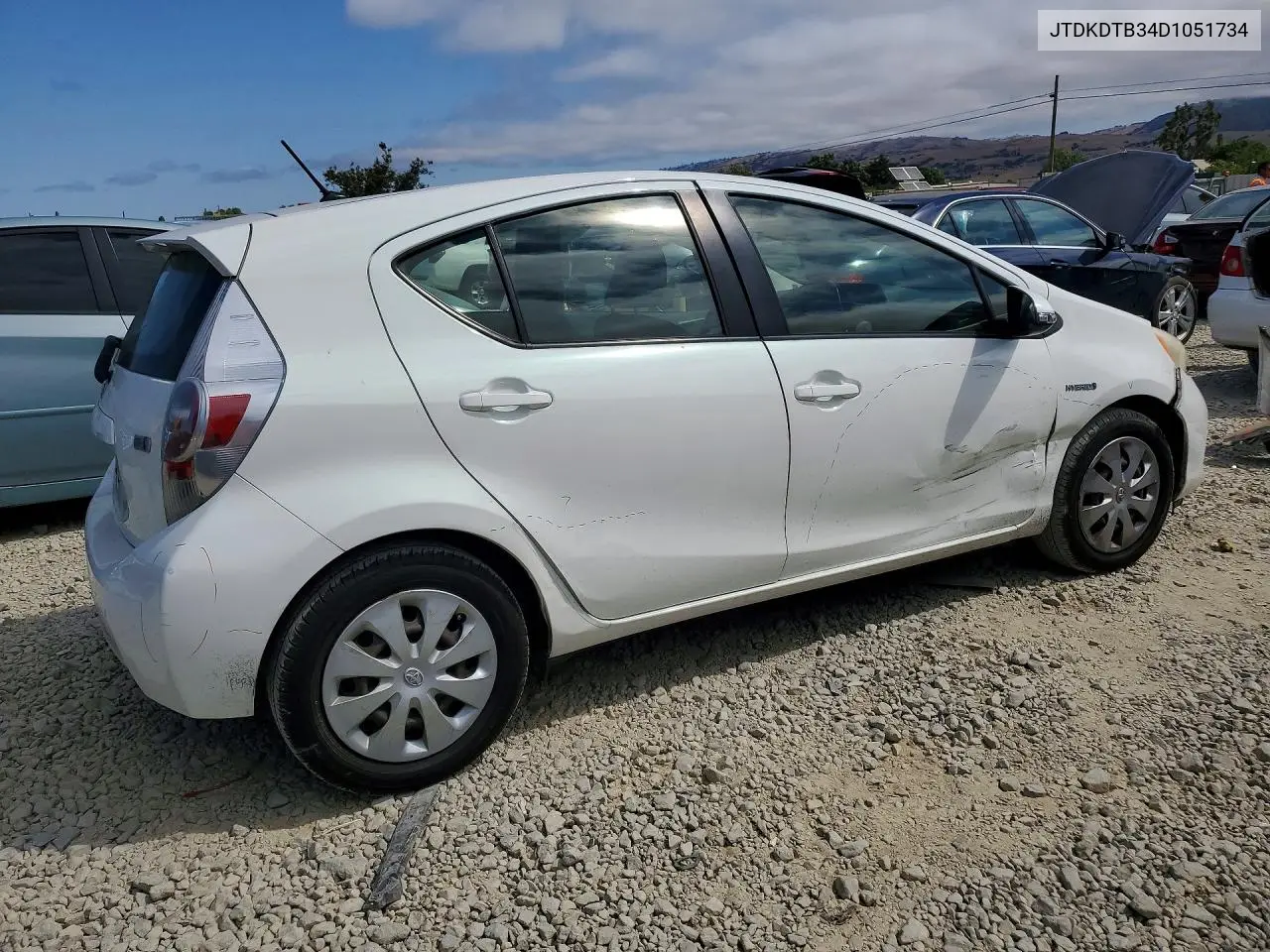 2013 Toyota Prius C Two VIN: JTDKDTB34D1051734 Lot: 58126036