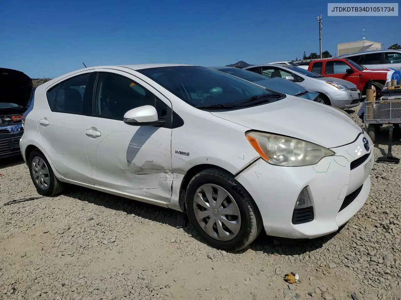 2013 Toyota Prius C Two VIN: JTDKDTB34D1051734 Lot: 58126036