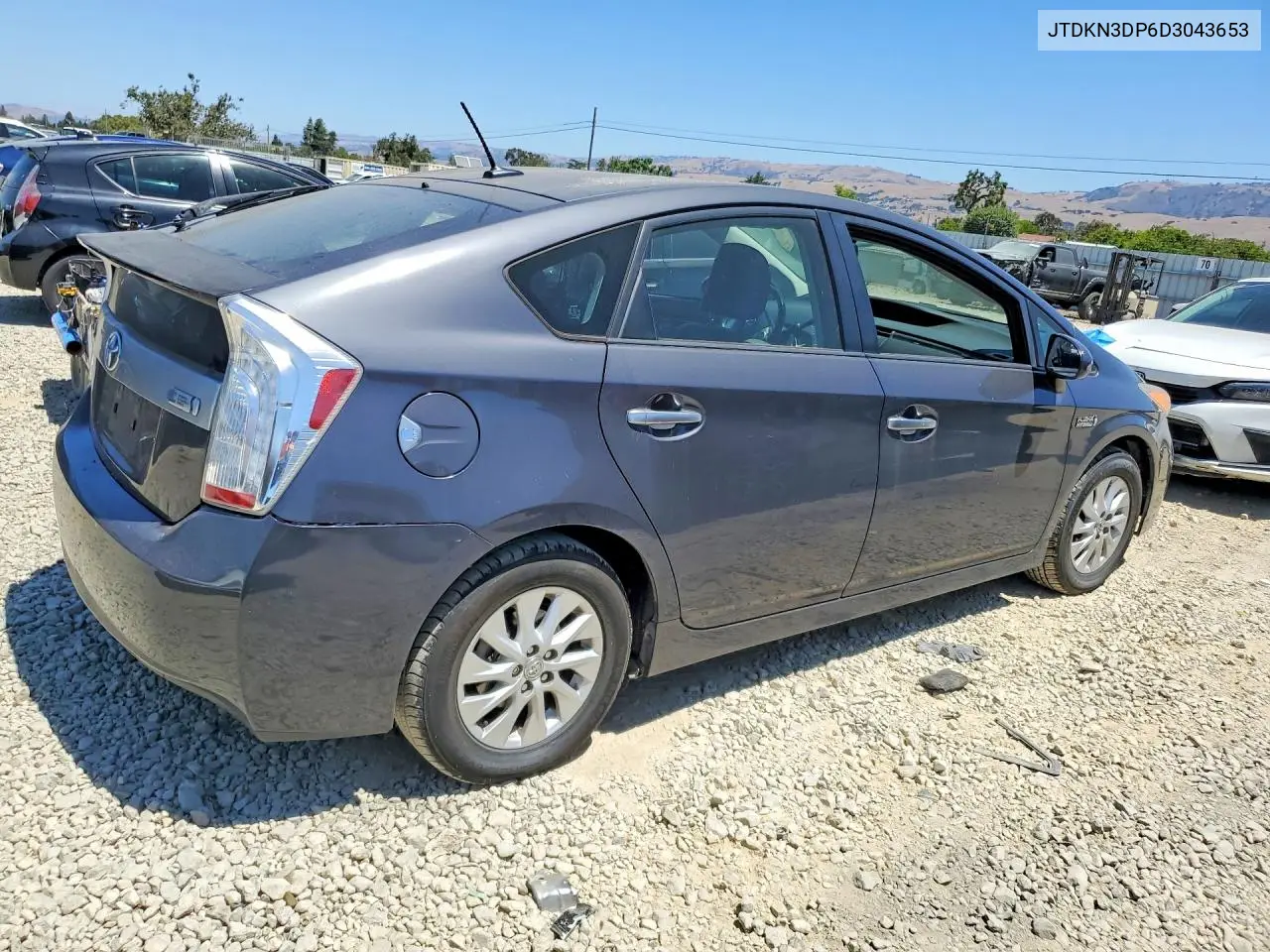2013 Toyota Prius Plug-In Hybrid VIN: JTDKN3DP6D3043653 Lot: 58320736