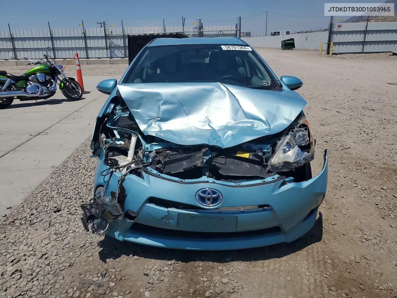 2013 Toyota Prius C One VIN: JTDKDTB30D1053965 Lot: 58701366