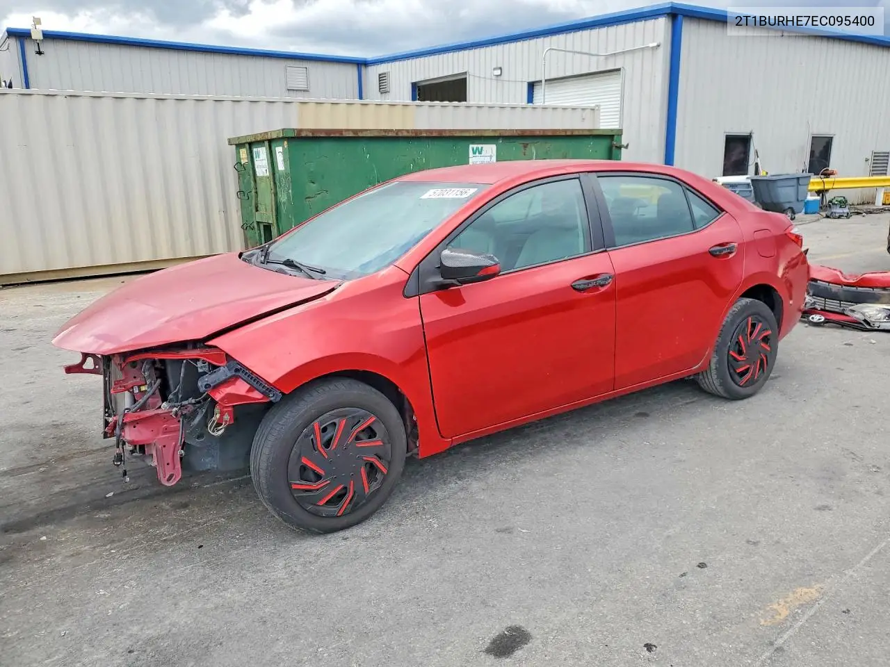 2014 Toyota Corolla Le VIN: 2T1BURHE7EC095400 Lot: 57031156