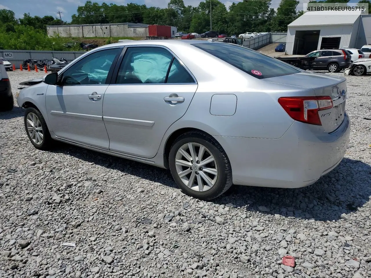 2014 Toyota Camry Hybrid Xle VIN: 4T1BD1FK6EU105715 Lot: 57885036