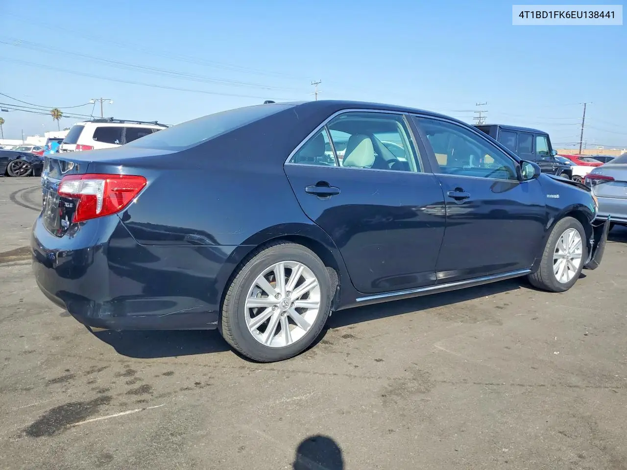 2014 Toyota Camry Hybrid Xle VIN: 4T1BD1FK6EU138441 Lot: 57951136