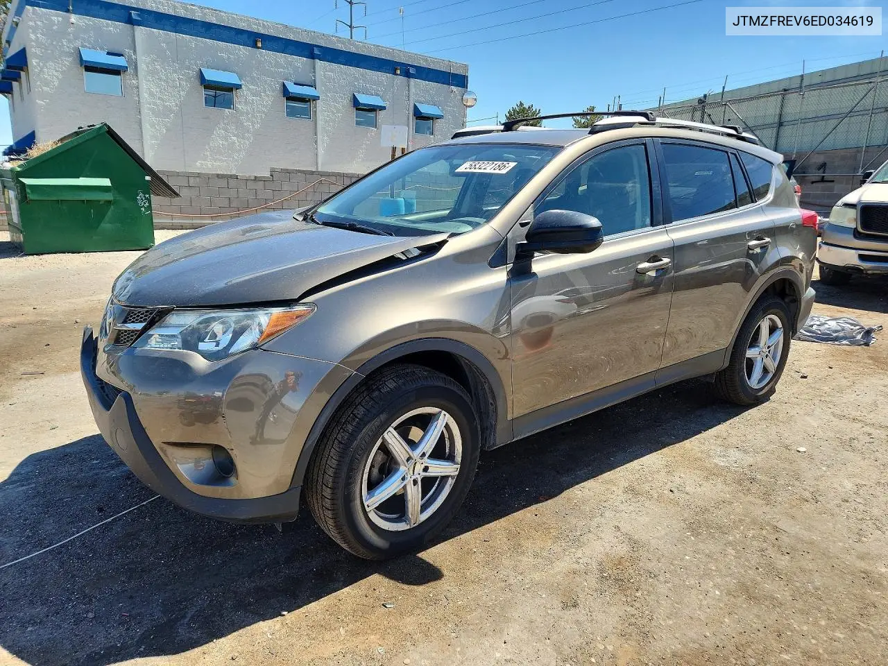2014 Toyota Rav4 Le VIN: JTMZFREV6ED034619 Lot: 58322186
