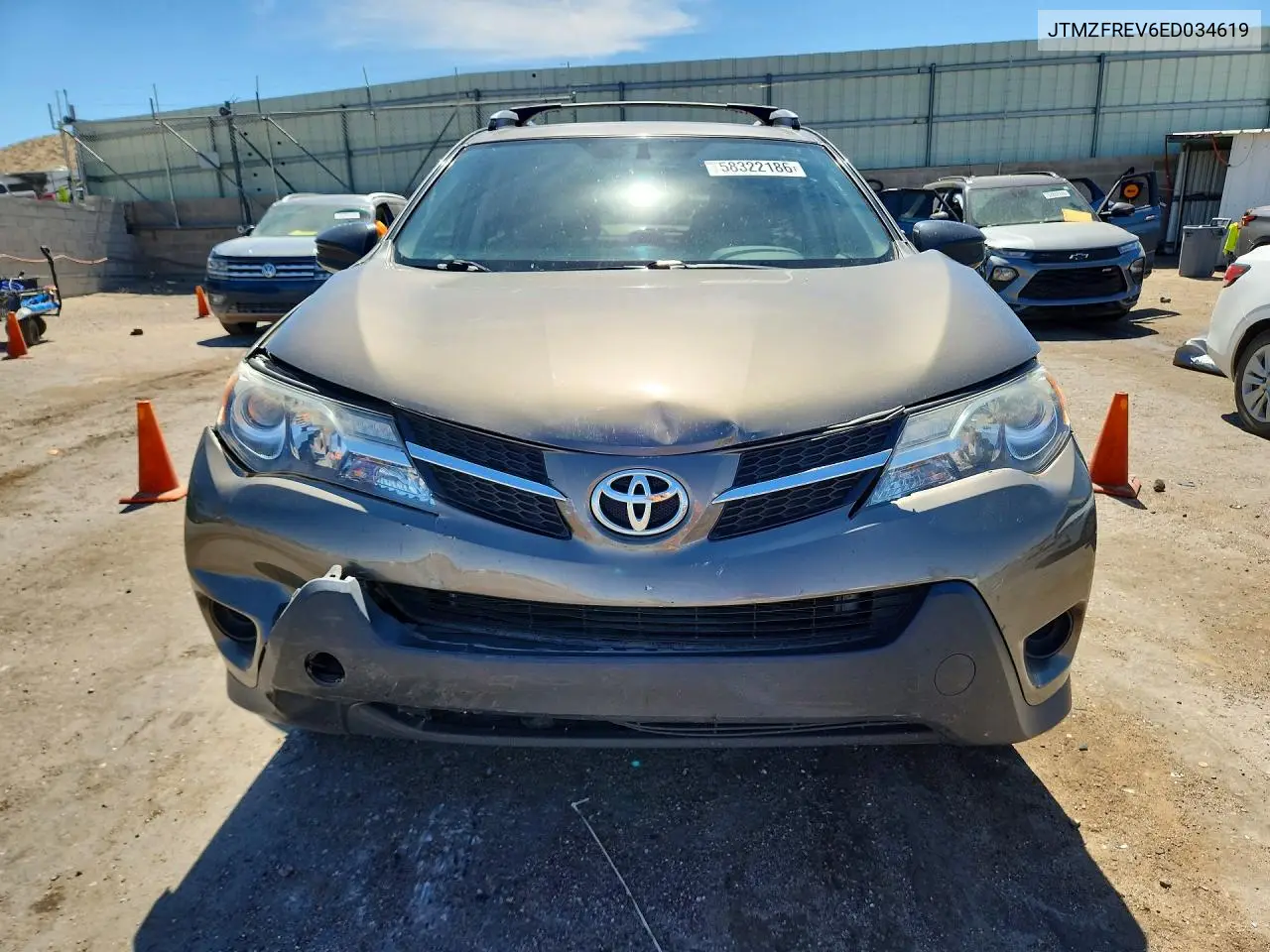 2014 Toyota Rav4 Le VIN: JTMZFREV6ED034619 Lot: 58322186