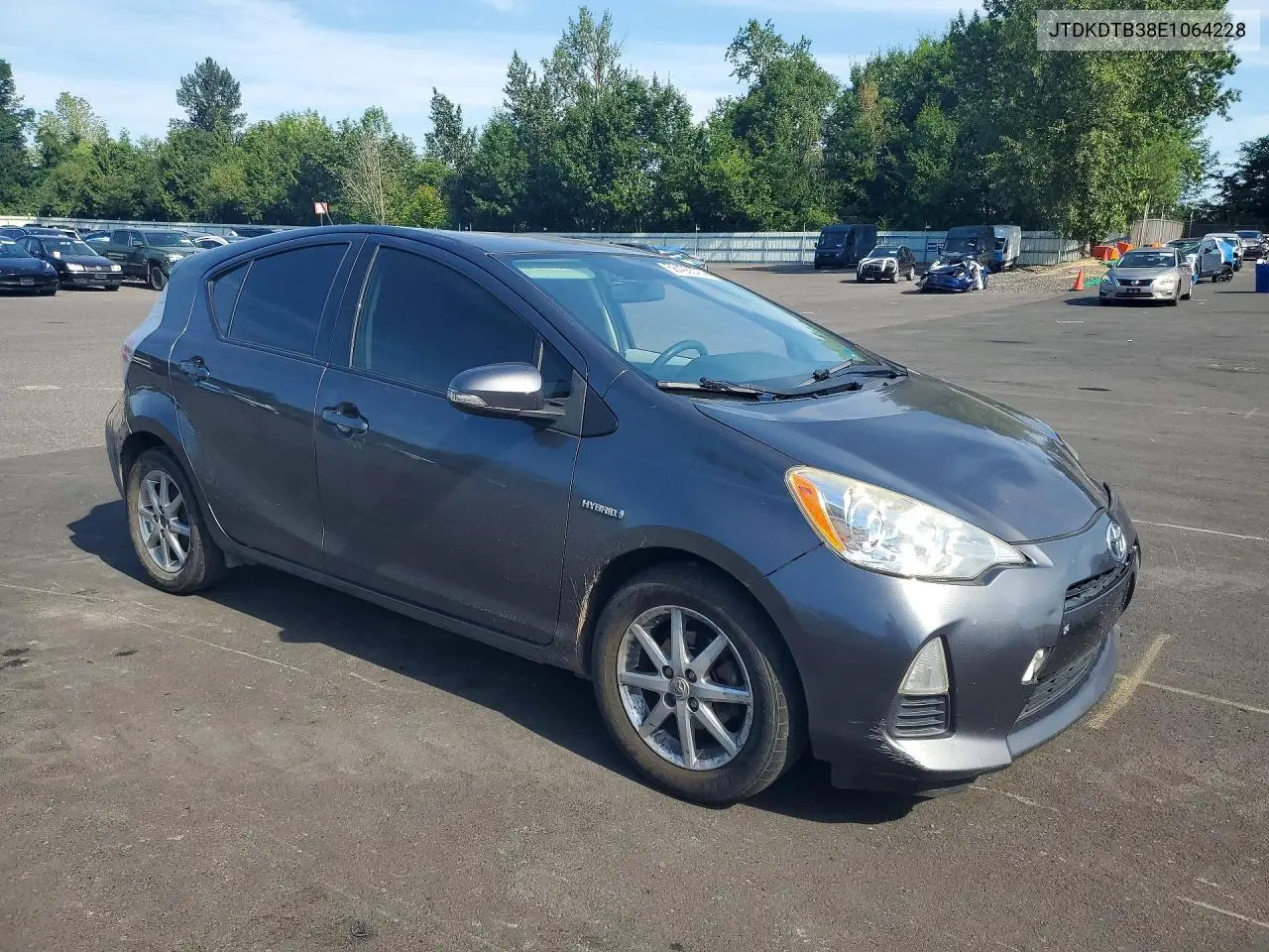 2014 Toyota Prius C Three VIN: JTDKDTB38E1064228 Lot: 58498576