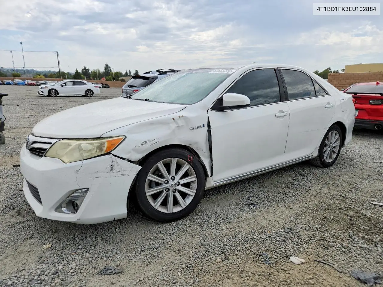 2014 Toyota Camry Hybrid Xle VIN: 4T1BD1FK3EU102884 Lot: 58556476
