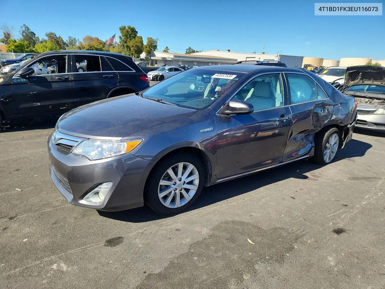 2014 Toyota Camry Hybrid Xle VIN: 4T1BD1FK3EU116073 Lot: 60552536