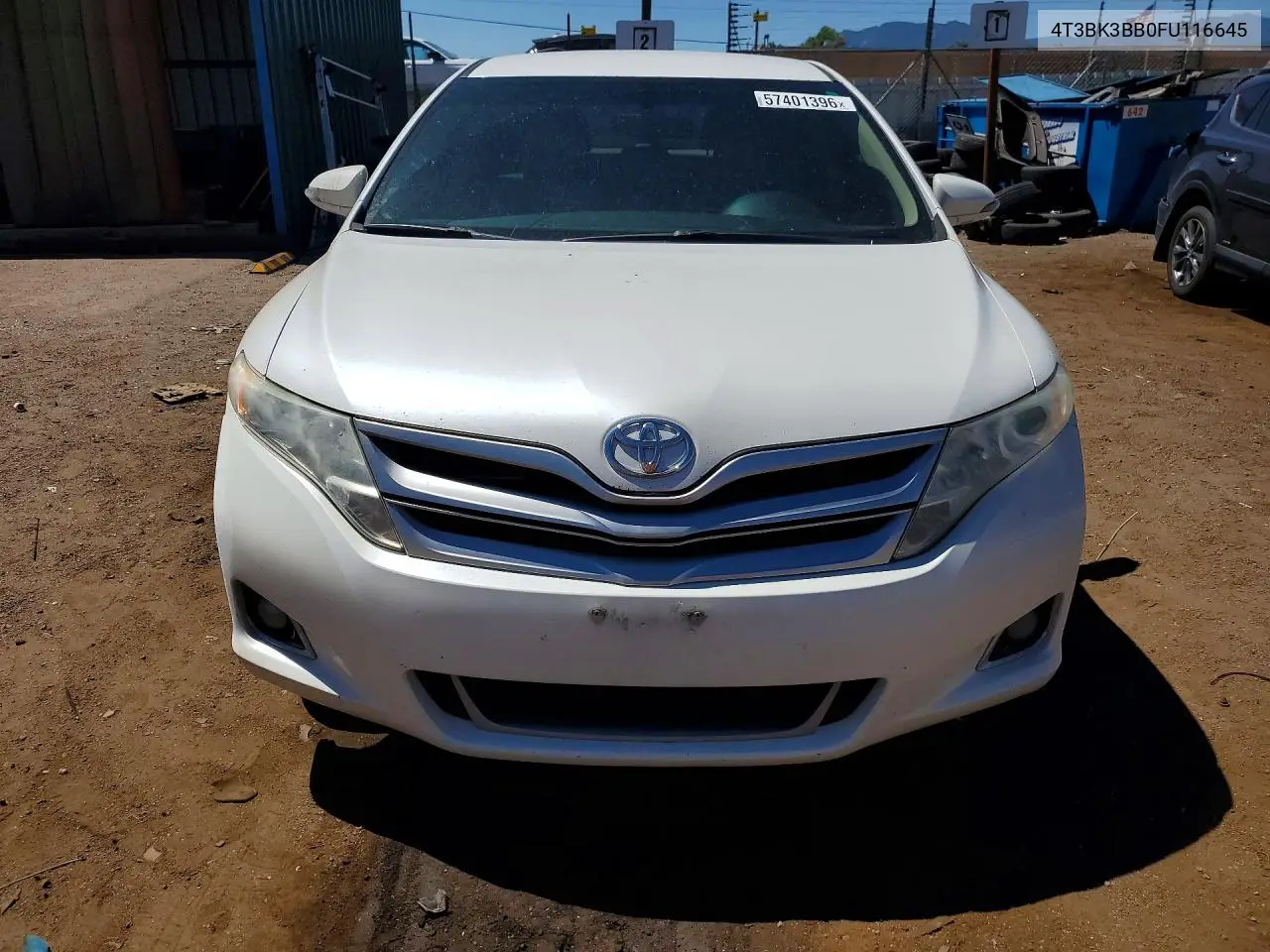 2015 Toyota Venza Xle VIN: 4T3BK3BB0FU116645 Lot: 57401396