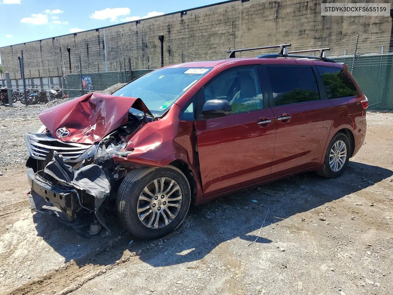 2015 Toyota Sienna Xle 8-Passenger VIN: 5TDYK3DCXFS655159 Lot: 57550756