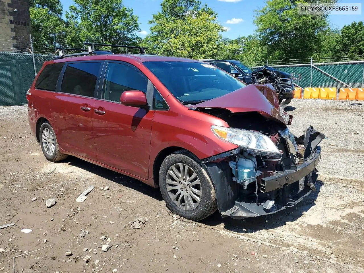 2015 Toyota Sienna Xle 8-Passenger VIN: 5TDYK3DCXFS655159 Lot: 57550756