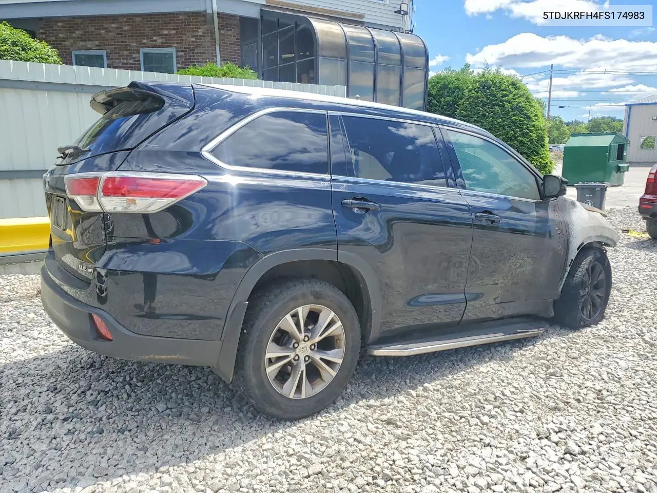 2015 Toyota Highlander Xle VIN: 5TDJKRFH4FS174983 Lot: 57637916