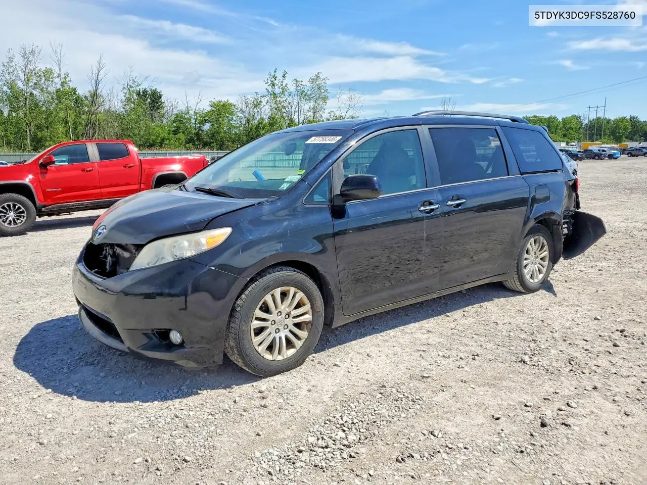 2015 Toyota Sienna Xle 8-Passenger VIN: 5TDYK3DC9FS528760 Lot: 57756346