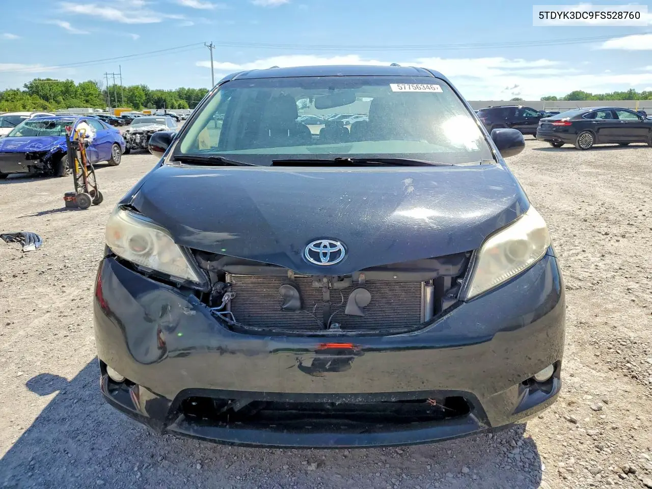 2015 Toyota Sienna Xle 8-Passenger VIN: 5TDYK3DC9FS528760 Lot: 57756346