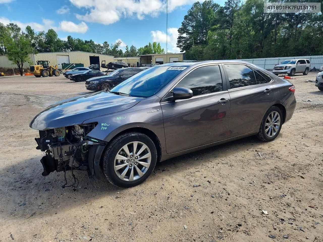 2015 Toyota Camry Hybrid Xle VIN: 4T1BD1FK7FU151751 Lot: 58186366