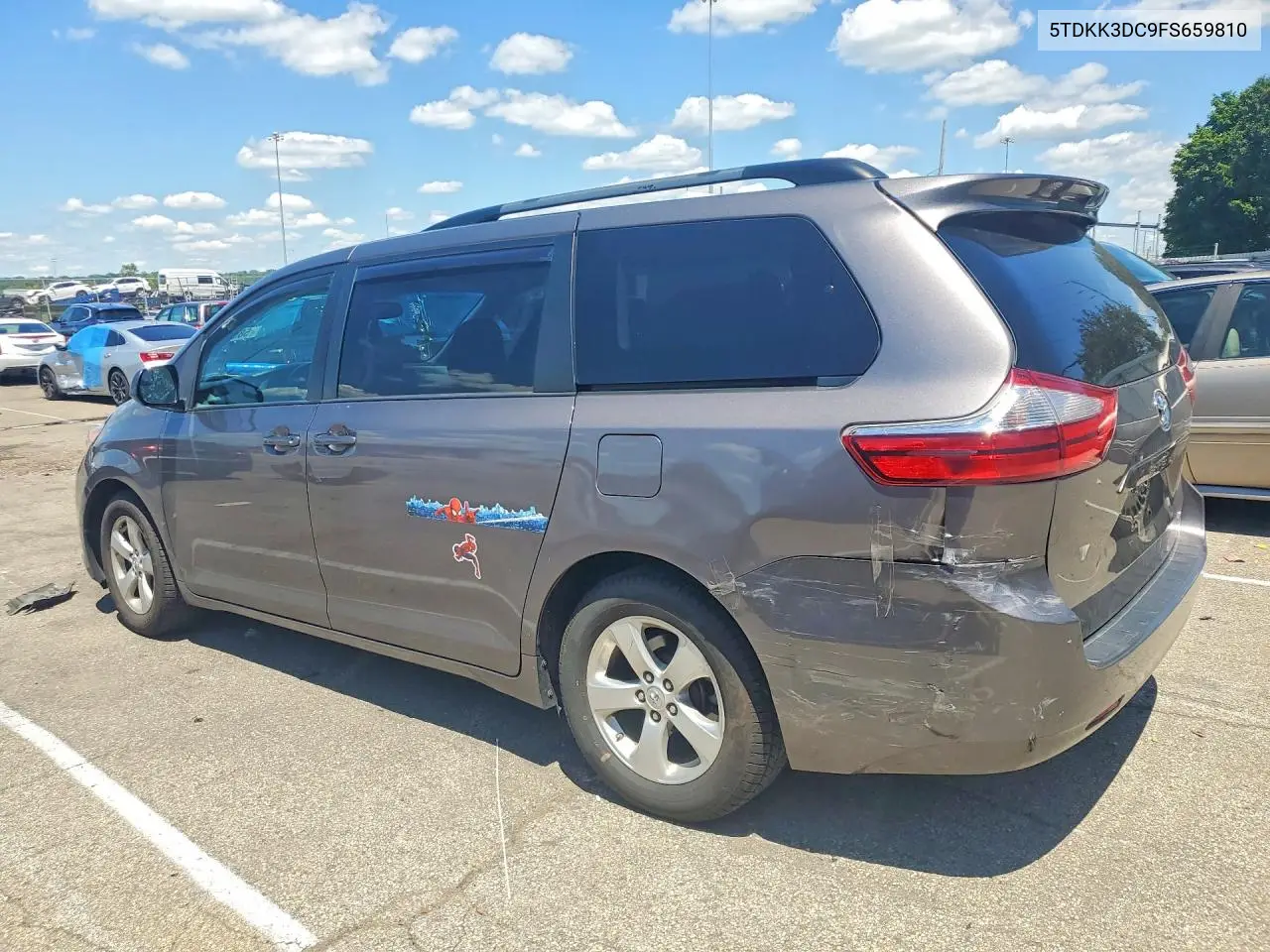 2015 Toyota Sienna Le VIN: 5TDKK3DC9FS659810 Lot: 58575066