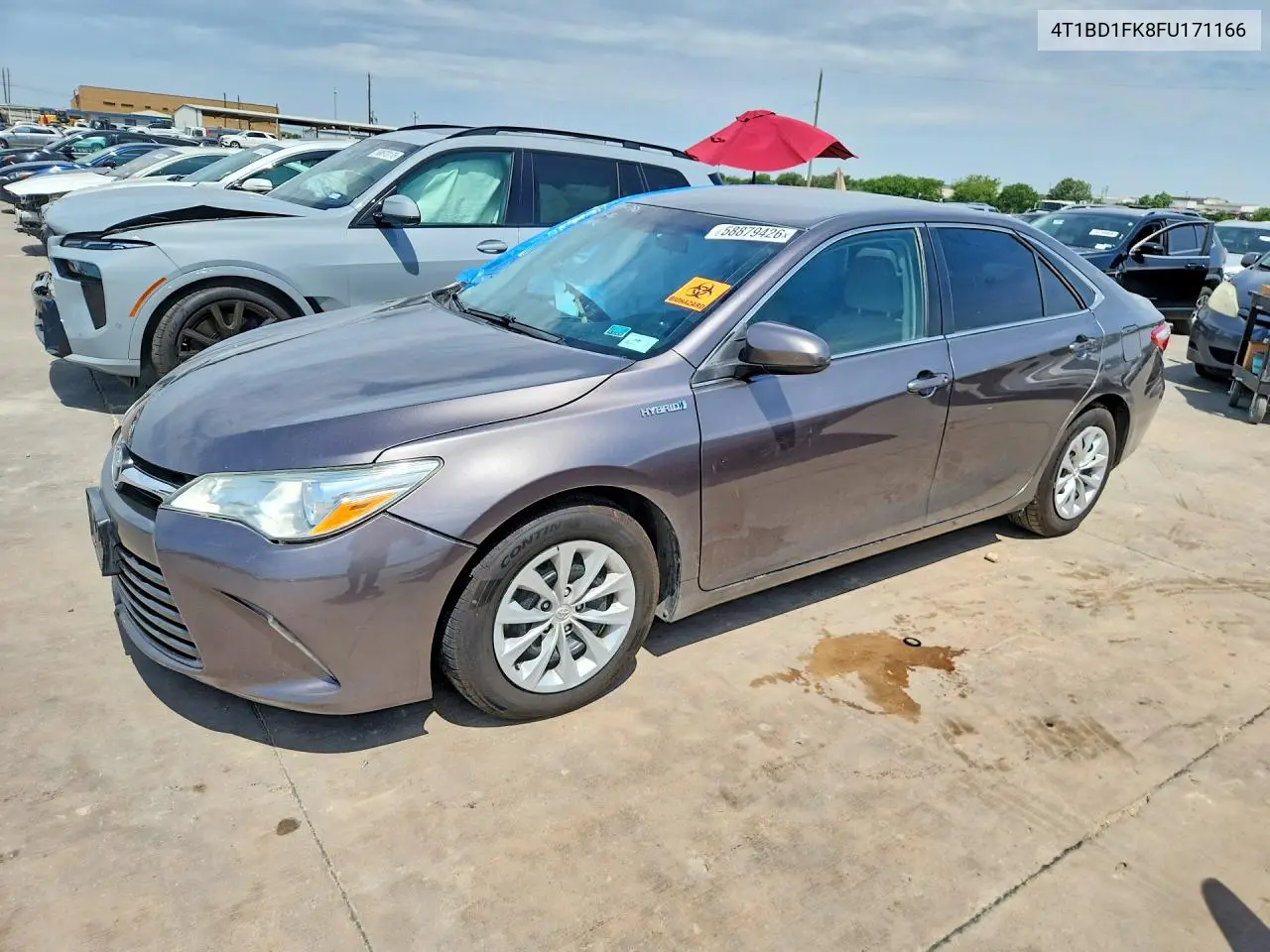 2015 Toyota Camry Hybrid Le VIN: 4T1BD1FK8FU171166 Lot: 58879426