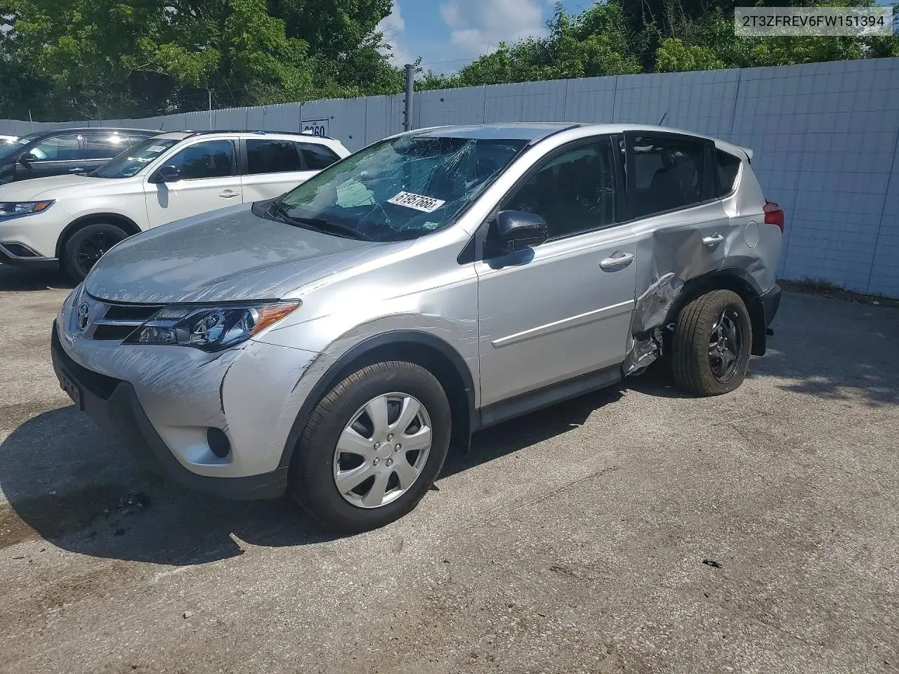 2015 Toyota Rav4 Le VIN: 2T3ZFREV6FW151394 Lot: 61957666