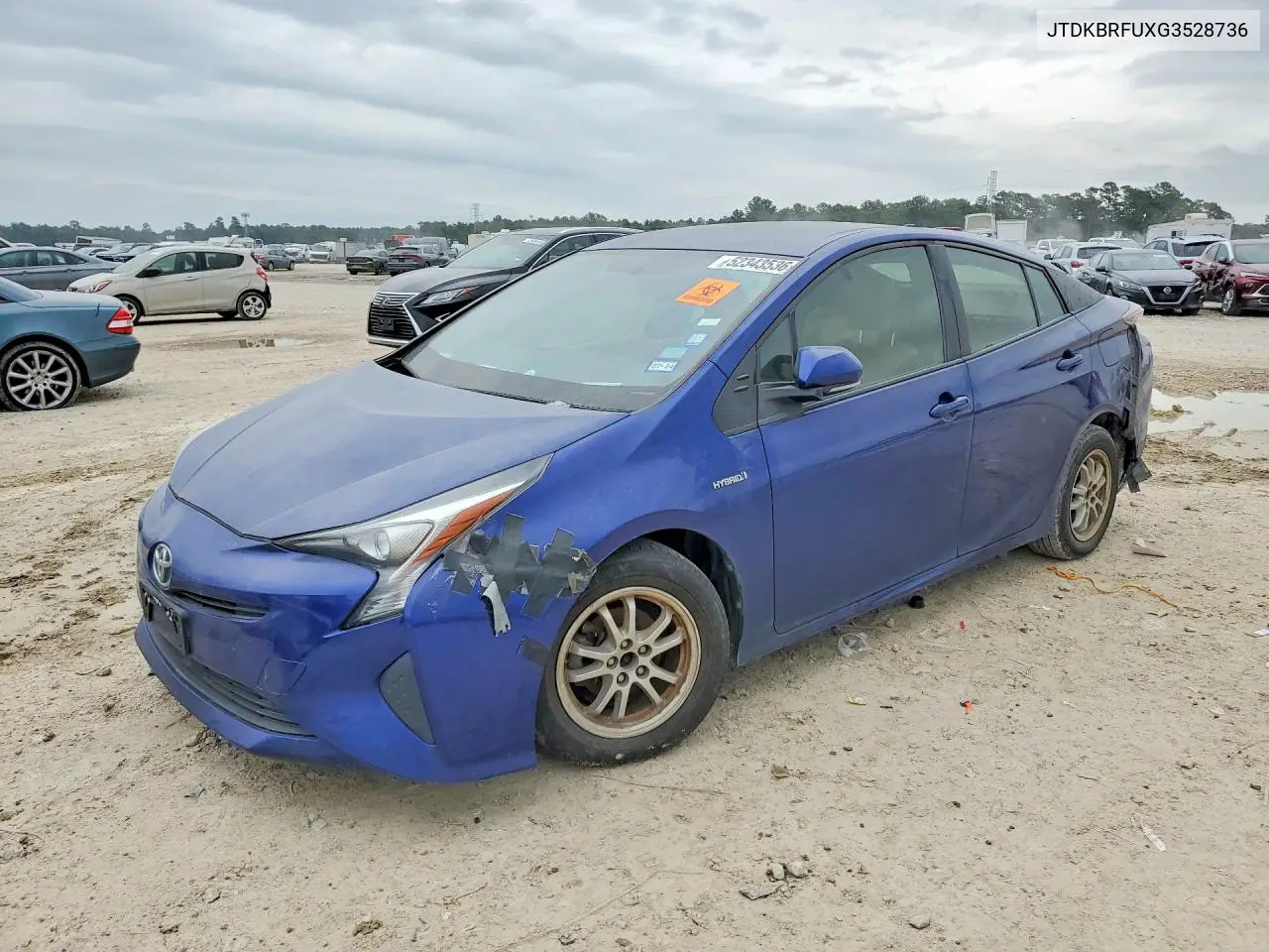 2016 Toyota Prius Two VIN: JTDKBRFUXG3528736 Lot: 52343536