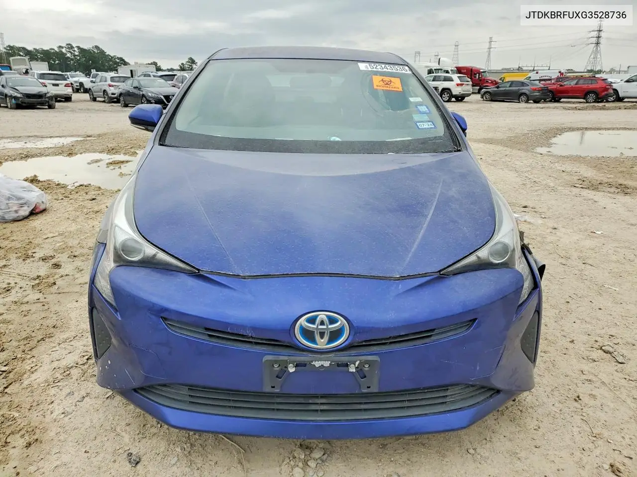 2016 Toyota Prius Two VIN: JTDKBRFUXG3528736 Lot: 52343536