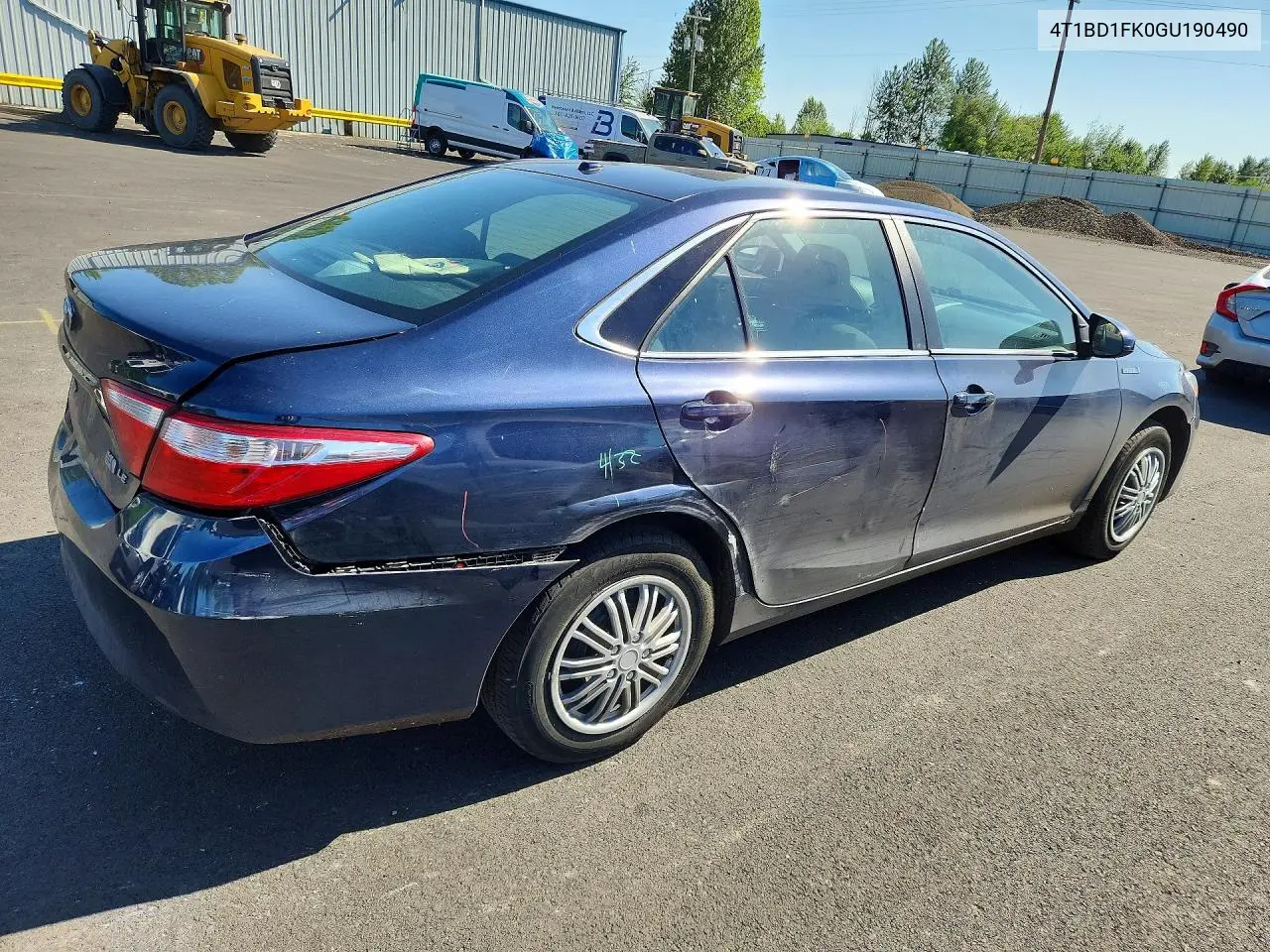 2016 Toyota Camry Hybrid Le VIN: 4T1BD1FK0GU190490 Lot: 54812916