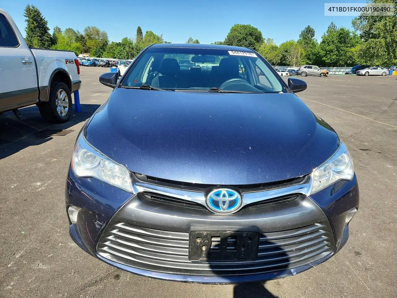 2016 Toyota Camry Hybrid Le VIN: 4T1BD1FK0GU190490 Lot: 54812916